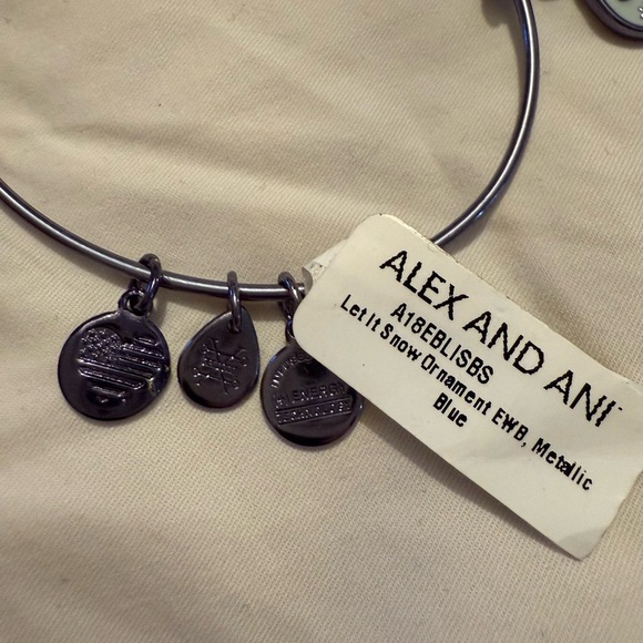 Silver 'Let It Snow' Ornament Bangle - Picture 3 of 3